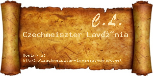 Czechmeiszter Lavínia névjegykártya